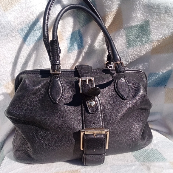 Isaac Mizrahi Black Leather Bag - Picture 1 of 14